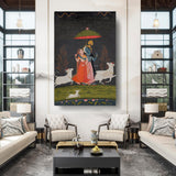 Artist5 - Art - Radha And Krishna In The Rain - Wall Canvas