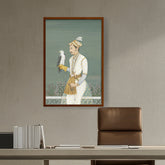 Artist5 - Art - Portrait Of A Prince With Hawk - Framed Canvas