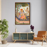 Lovers Embracing - Framed Canvas