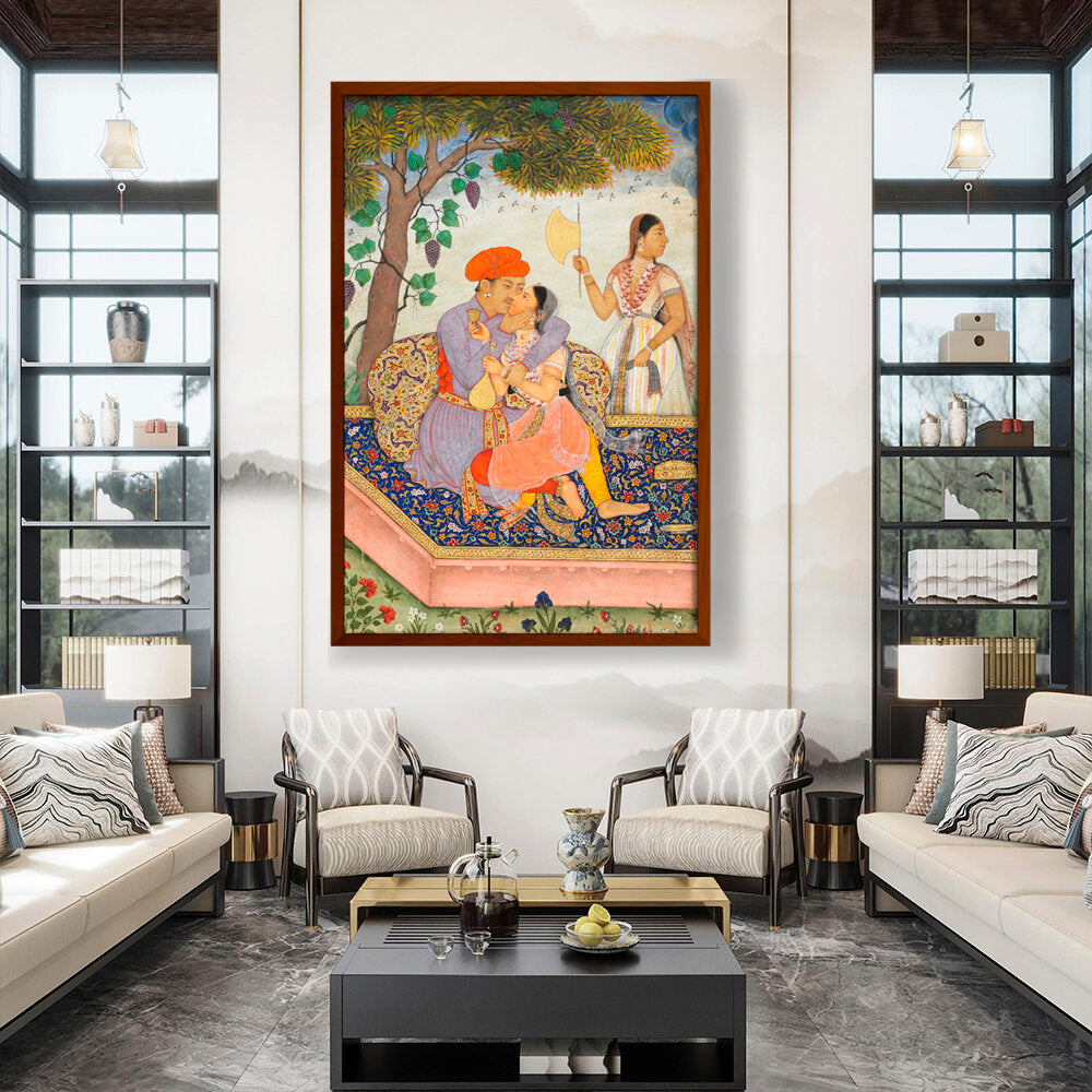 Artist5 - Art - Lovers Embracing - Framed Canvas