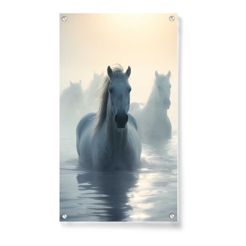 Artist5 - Art - Horse In The Water - Acrylic Wall Photo