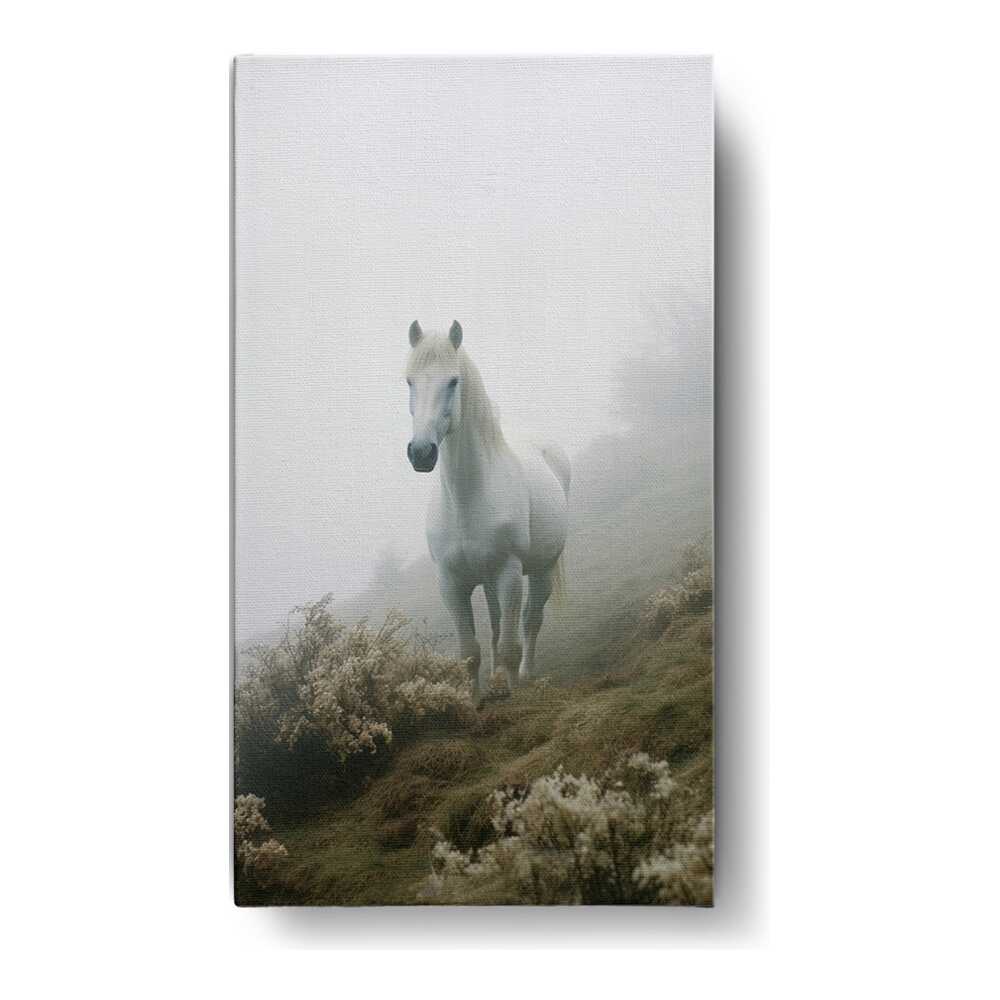 Artist5 - Art - White Horse - Wall Canvas
