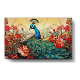 Artist5 - Art - Vibrant Peacock In Nature - Wall Canvas