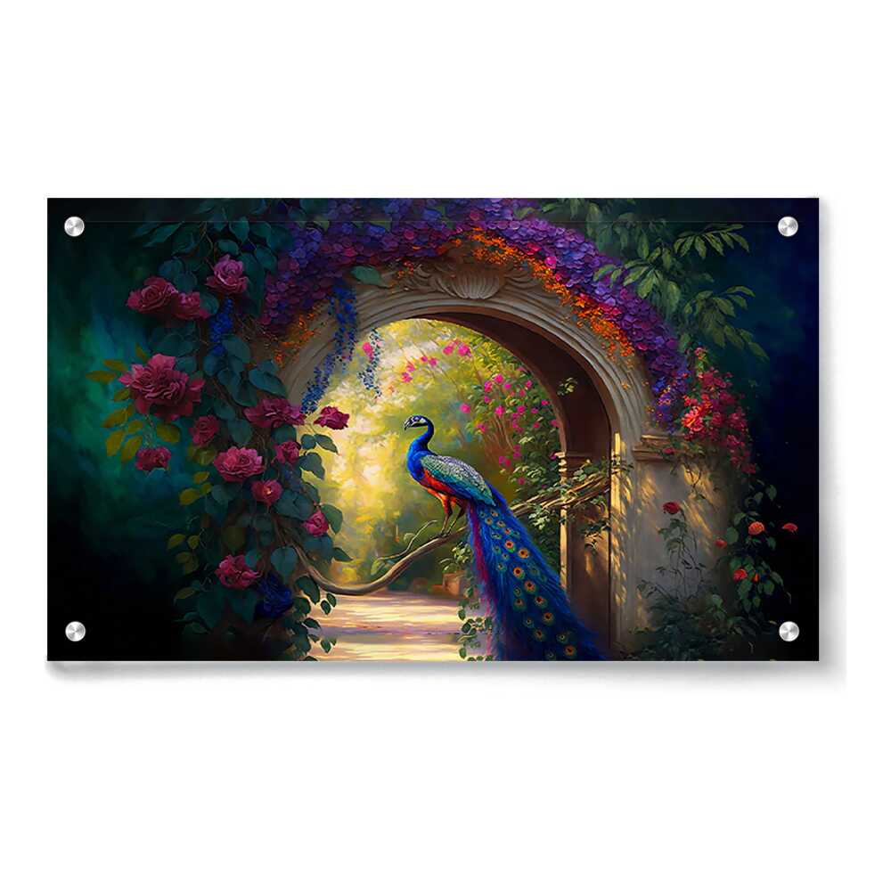 Artist5 - Art - Grace Vivid Elegance Peacock - Acrylic Wall Photo