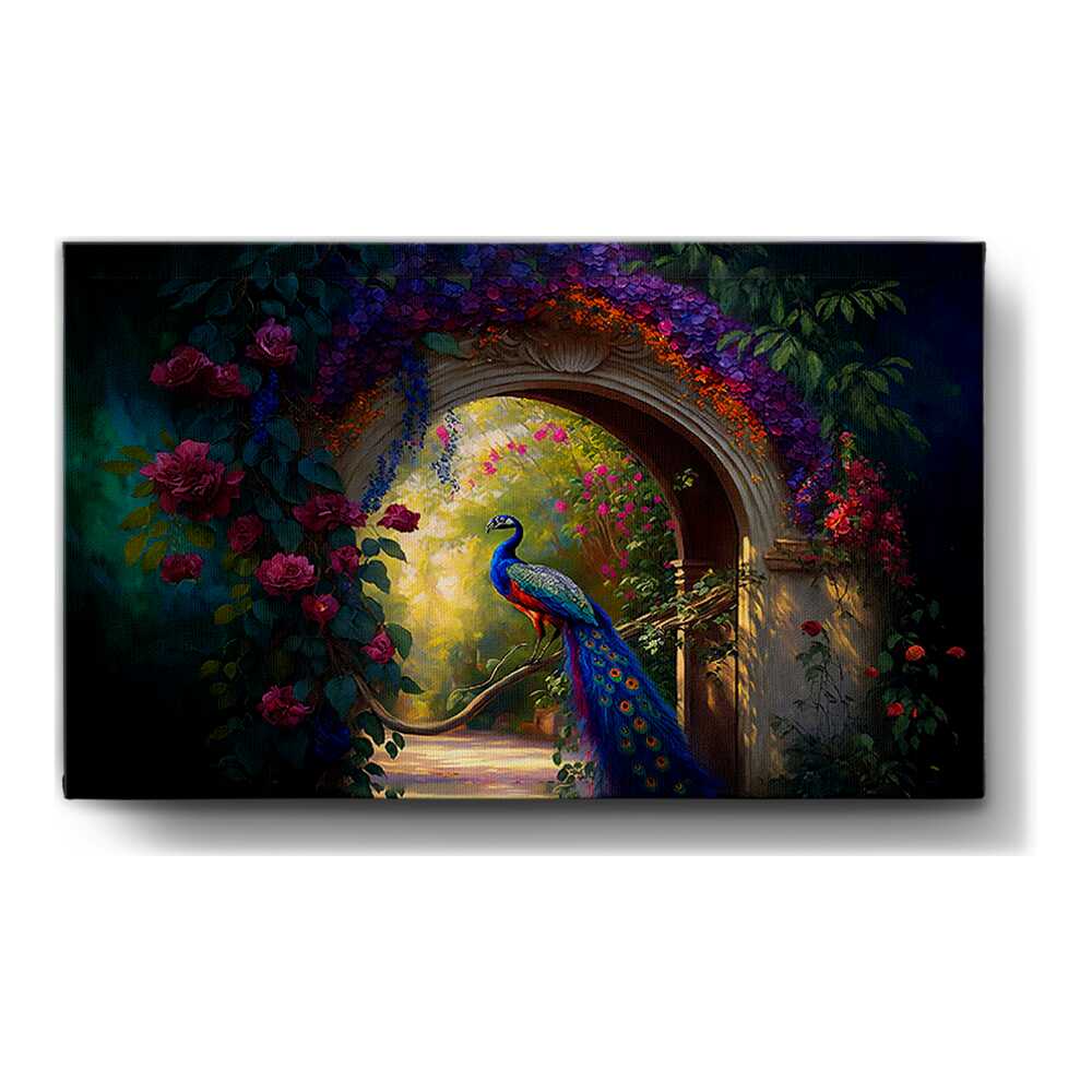 Artist5 - Art - Grace Vivid Elegance Peacock - Wall Canvas