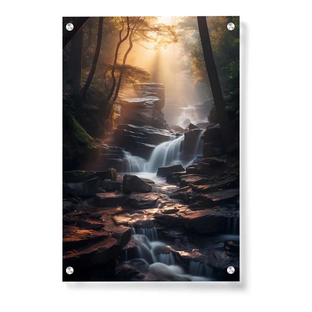 Artist5 - Art - Beautiful Waterfalls - Acrylic Wall Photo