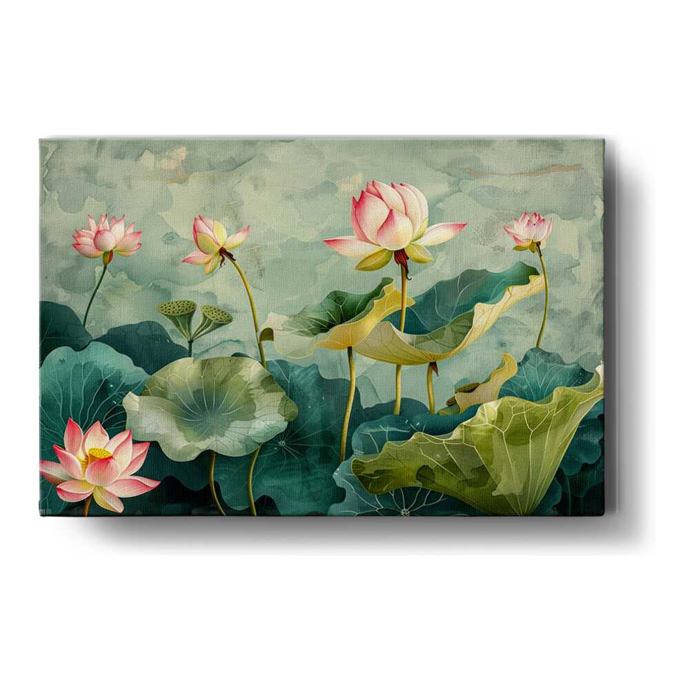 Artist5 - Art - Lotus Illustration - Wall Canvas