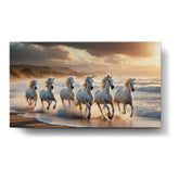 Artist5 - Art - Horses Sprints Along The Shore - Wall Canvas