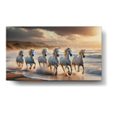 Artist5 - Art - Horses Sprints Along The Shore - Wall Canvas