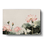 Artist5 - Art - Lotus Border Flower - Wall Canvas