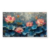 Artist5 - Art - Painting Of Lotus Flowers - Acrylic Wall Photo