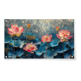 Artist5 - Art - Painting Of Lotus Flowers - Acrylic Wall Photo
