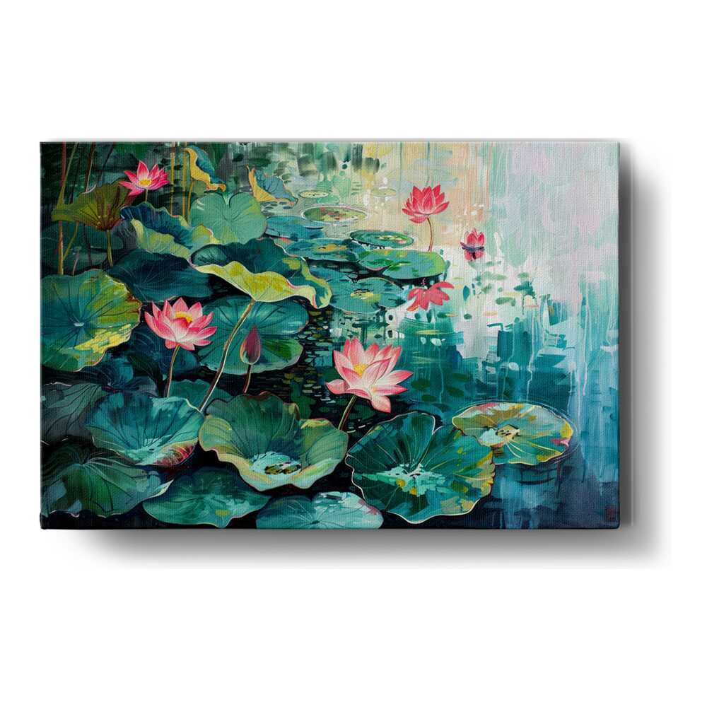Artist5 - Art - Large Water Lily Pond - Wall Canvas