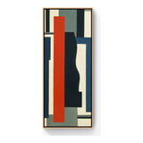 Red, Black And White Squares - FLOATING FRAME