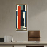 Artist5 - Art - Red, Black And White Squares - FLOATING FRAME