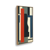 Red, Black And White Squares - FLOATING FRAME