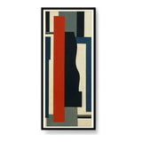 Red, Black And White Squares - WALL MOUNT FRAME