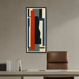 Artist5 - Art - Red, Black And White Squares - WALL MOUNT FRAME