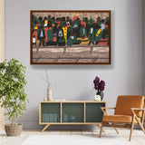 And The Migrants Kept Coming - Framed Canvas