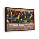 And The Migrants Kept Coming - Framed Canvas