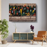 And The Migrants Kept Coming - Wall Canvas