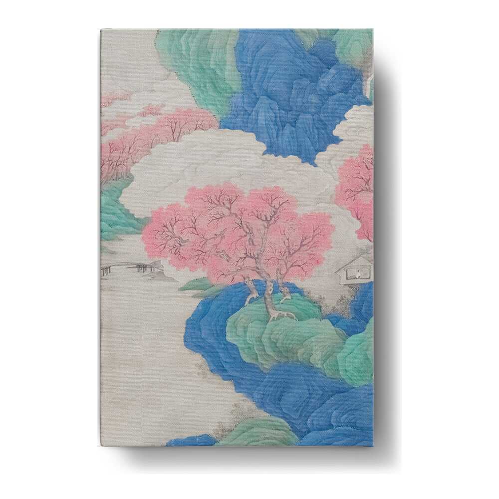 Artist5 - Art - A River With Trees Mountains - Wall Canvas