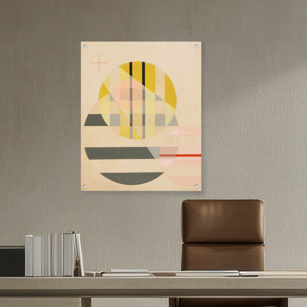 Artist5 - Art - Yellow Circle - Acrylic Wall Photo