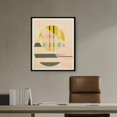 Artist5 - Art - Yellow Circle - WALL MOUNT FRAME