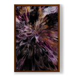 A Floral Artwork. - Framed Canvas