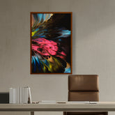 Artist5 - Art - Dynamic Interplay Of Hues - Framed Canvas