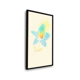 Yellow And Blue Feathers - WALL MOUNT FRAME