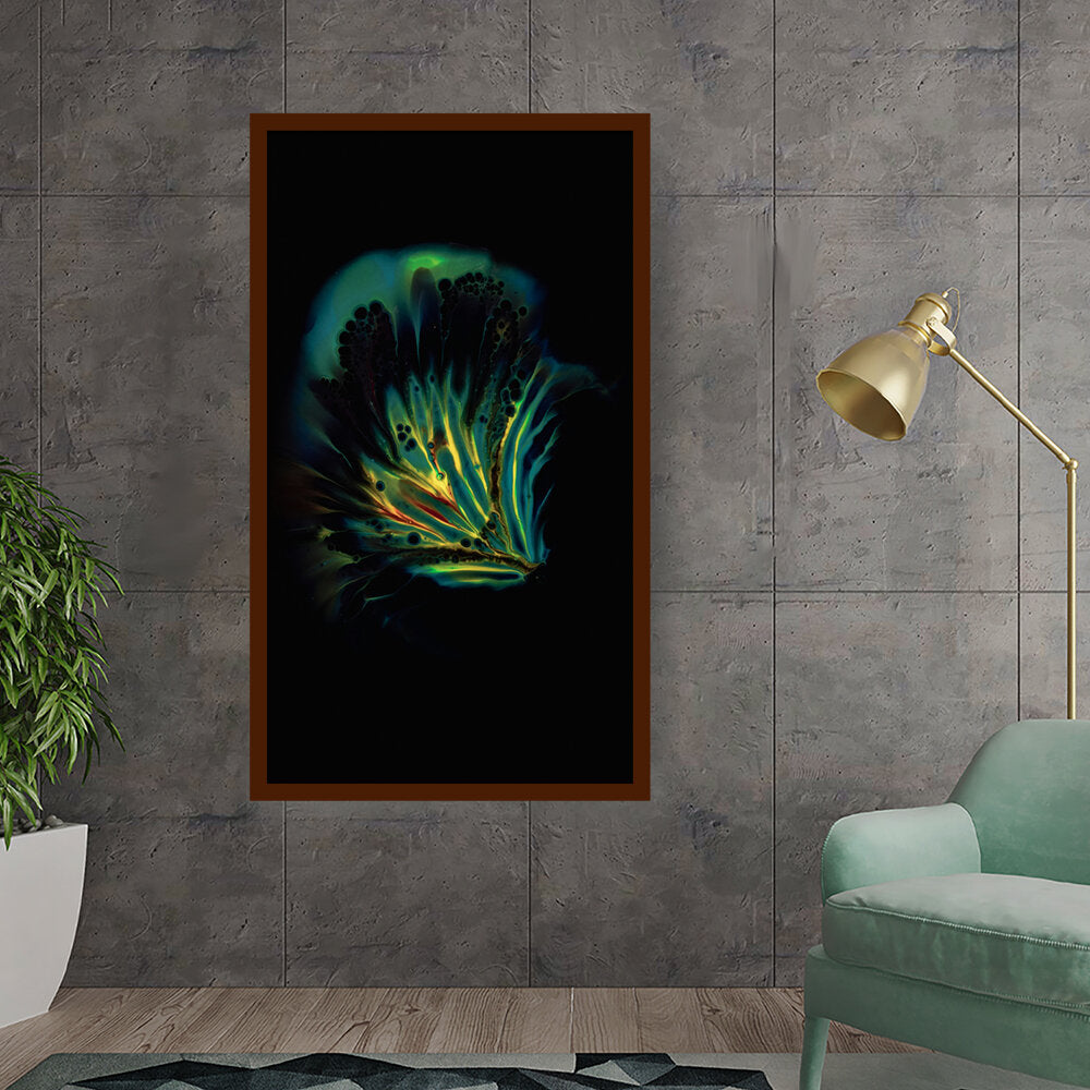 Artist5 - Art - A Flower Illuminated - Framed Canvas