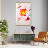 A Colorful Flower Painting - FLOATING FRAME