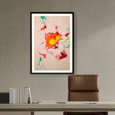 Artist5 - Art - A Colorful Flower Painting - WALL MOUNT FRAME