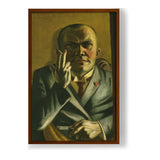 Self Portrait With A Cigarette - Framed Canvas