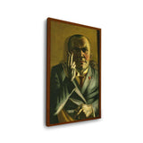 Self Portrait With A Cigarette - Framed Canvas