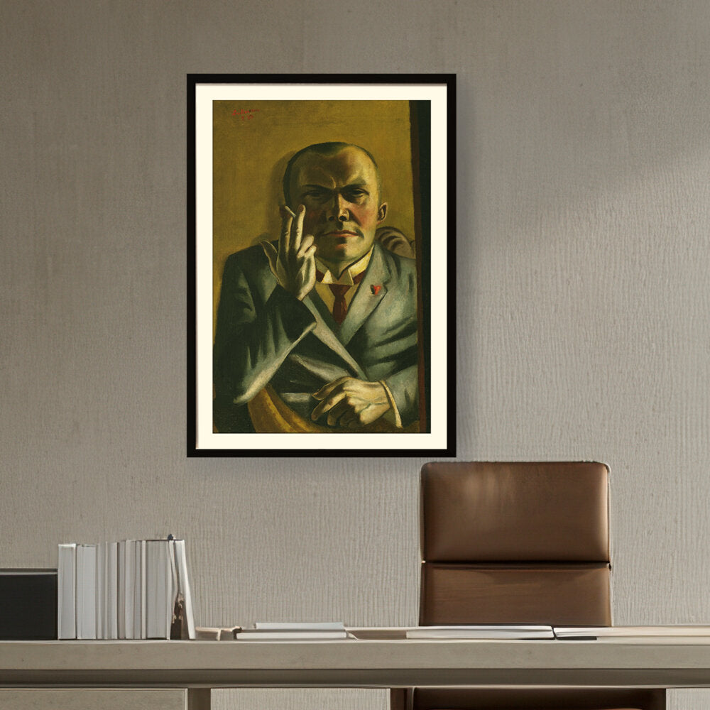 Artist5 - Art - Self Portrait With A Cigarette - WALL MOUNT FRAME