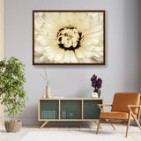 White Flower With Brown Spots - Framed Canvas