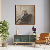 Seated Man - Framed Canvas