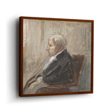 Seated Man - Framed Canvas