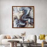 Artist5 - Art - Blue And White - Framed Canvas