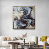 Artist5 - Art - Blue And White - FLOATING FRAME