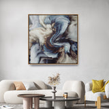 Artist5 - Art - Blue And White - FLOATING FRAME