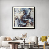 Artist5 - Art - Blue And White - WALL MOUNT FRAME