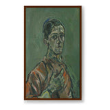 Portrait Of Oskar Kokoschka - Framed Canvas