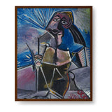 At Work - Framed Canvas