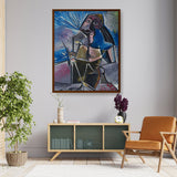 At Work - Framed Canvas