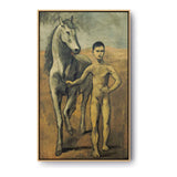 Boy Leading A Horse - FLOATING FRAME