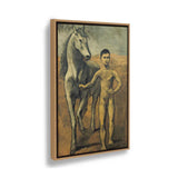 Boy Leading A Horse - FLOATING FRAME