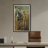 Artist5 - Art - Boy Leading A Horse - WALL MOUNT FRAME